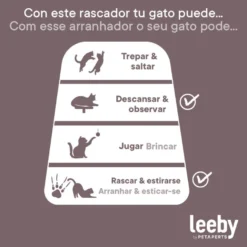 Leeby Tommy TV cama nido rascador de cartón para gatos