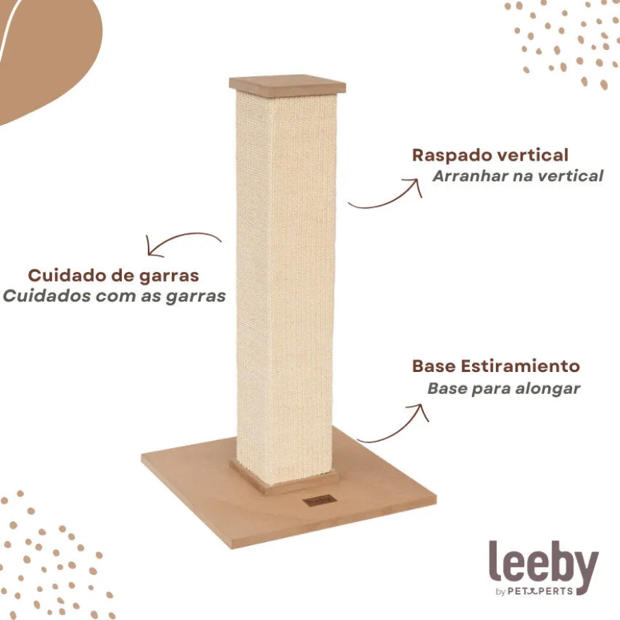 Leeby Vida rascador de sisal cuadrado para gatos