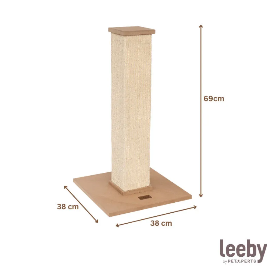Leeby Vida rascador de sisal cuadrado para gatos