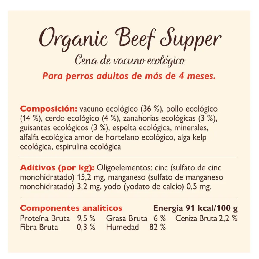 Lily's Kitchen Organic Ternera Tarrina para perros