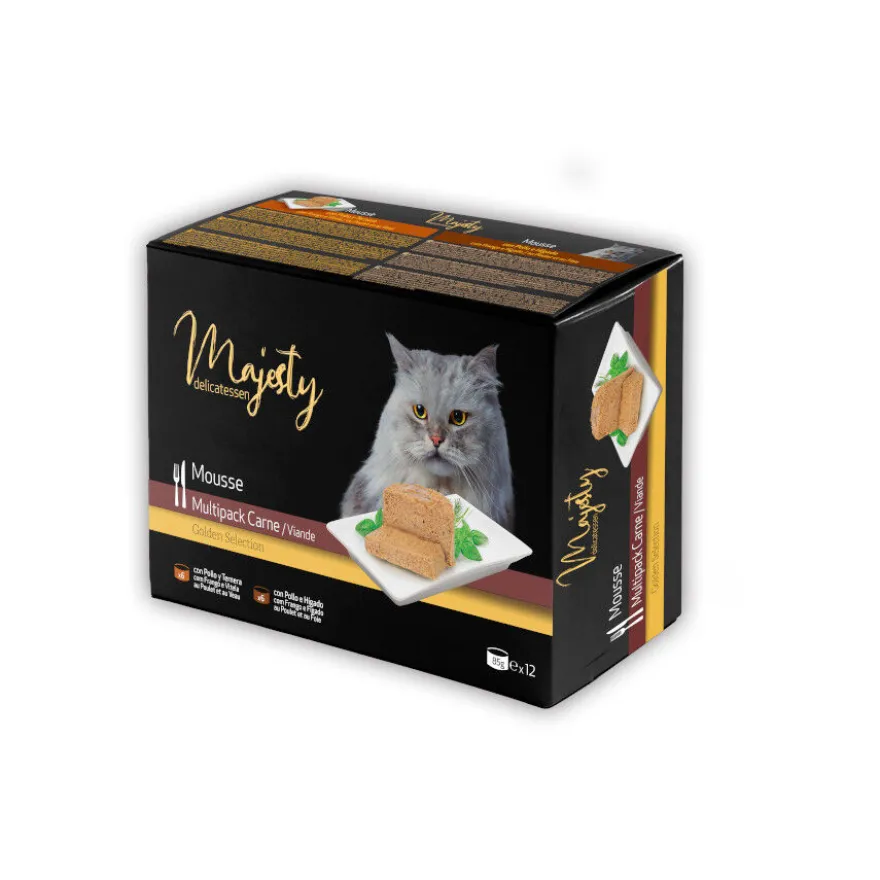 Majesty Adult Gold Selection Mousse Carne lata para gatos – Pack