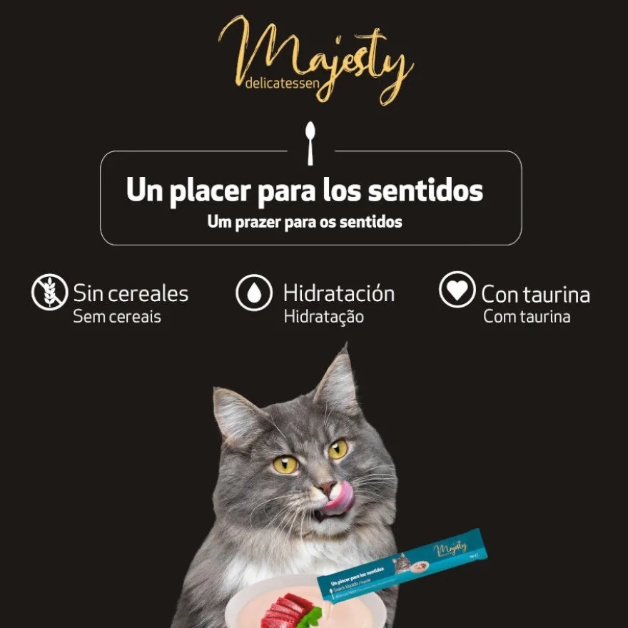 Majesty Atún snack líquido para gatos