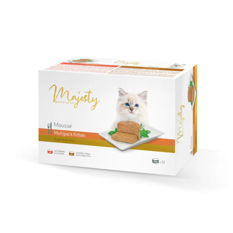 Majesty Kitten Gold Selection Mousse lata – Pack