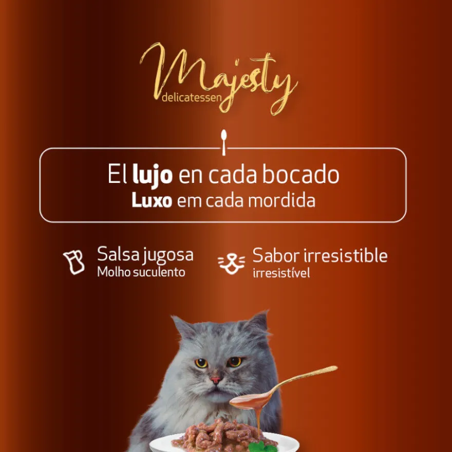 Majesty Multipack Sobres Salsa Carne en Salsa para gatos