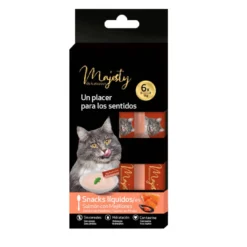 Majesty Salmón con mejillones snack líquido para gatos