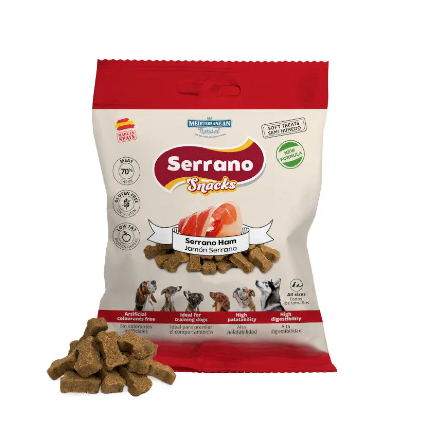 Mediterranean Natural Galletas Serrano Snacks de Jamón para perros