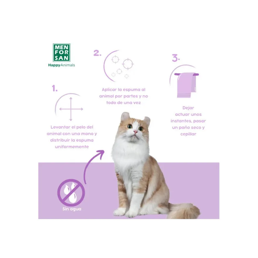 Menforsan Champú en espuma anti-insectos para gatos