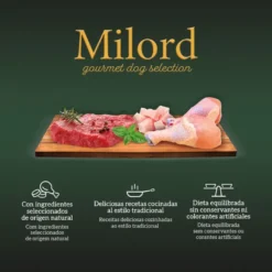 Milord Adult Receta estilo casero en Gelatina con Pollo y Buey sobres para perros - Multipack