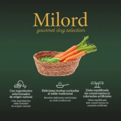 Milord Puppy Buey y Zanahorias con Arroz en paté tarrina