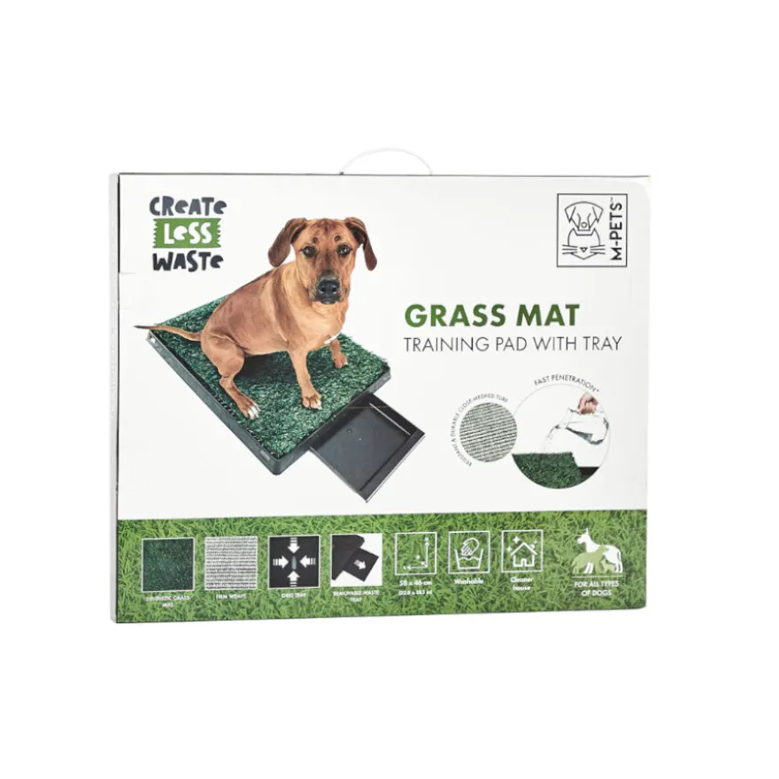 M-pets Empapador de Adiestramiento de Hierba con Bandeja para cachorros