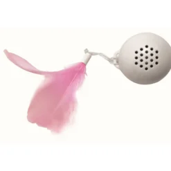 M-Pets Swing Bola blanca y rosa para gatos