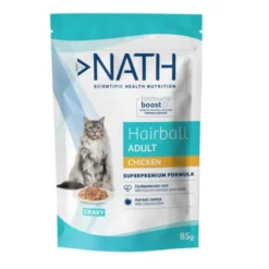 Nath Adult Hairball Pollo Sobre en Salsa para gatos