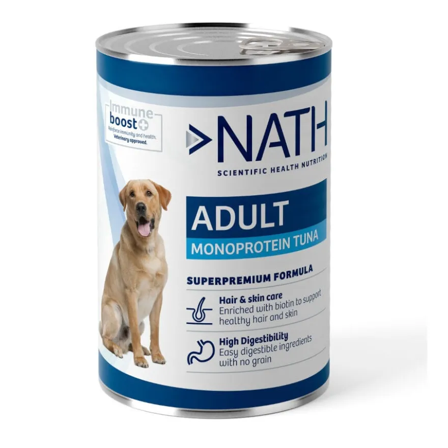 Nath Adult Monoprotein Tuna lata comida húmeda para perros
