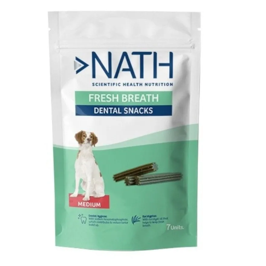 Nath Snacks Dentales Medium Fresh Breath para perros