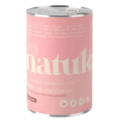 Natuka Comida Húmeda Lata Pavo y Espinacas para perros
