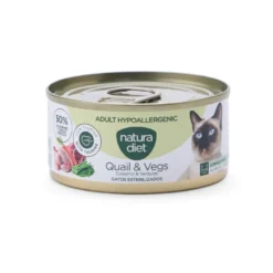 Natura Diet Adult Hypoallergenic Codorniz y Verduras lata para gatos