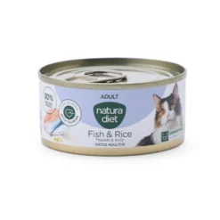 Natura Diet Adult Pescado y Arroz lata para gatos