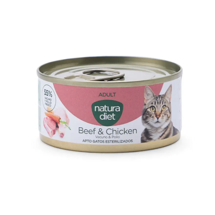Natura Diet Adult Vacuno y Pollo lata para gatos