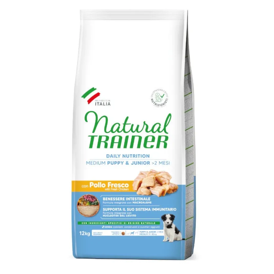 Natural Trainer Puppy&Junior Medium Pollo pienso para perros