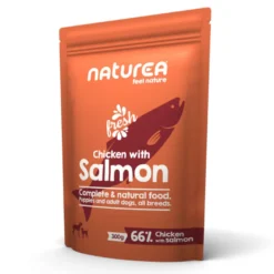 Naturea Pollo y Salmón sobre para perros