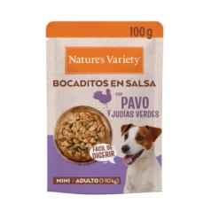 Nature's Variety Bocaditos Pavo Sobre en Salsa para perros adultos mini