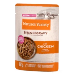 Nature's Variety Kitten Bocaditos de Pollo Sobre en Salsa para gatos