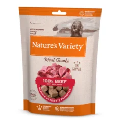 Nature's Variety Meat Chunks Buey liofilizado para perros