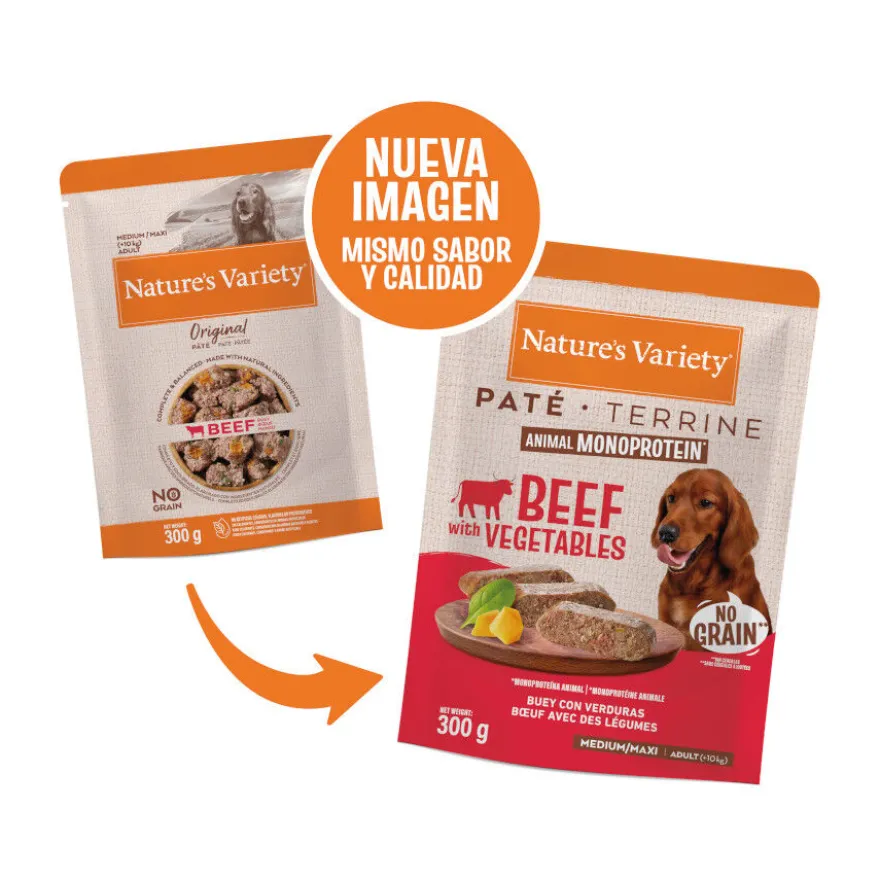 Nature's Variety Medium/Maxi Adult buey sobre para perros