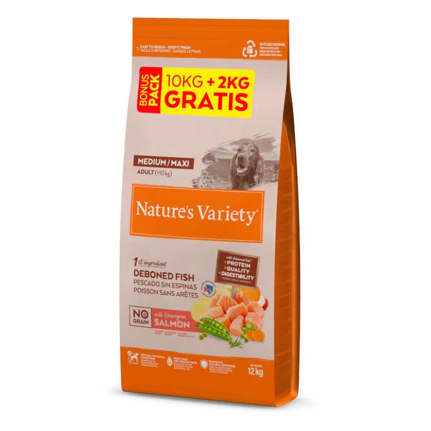 Nature's Variety No Grain Adult Medium Maxi Salmón pienso para perros