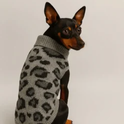 Nayeco Abrigo Leopard Jacquard Gris para perros