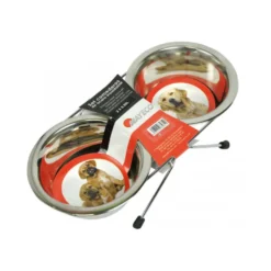 Nayeco comedero elevado doble de acero inoxidable para perros