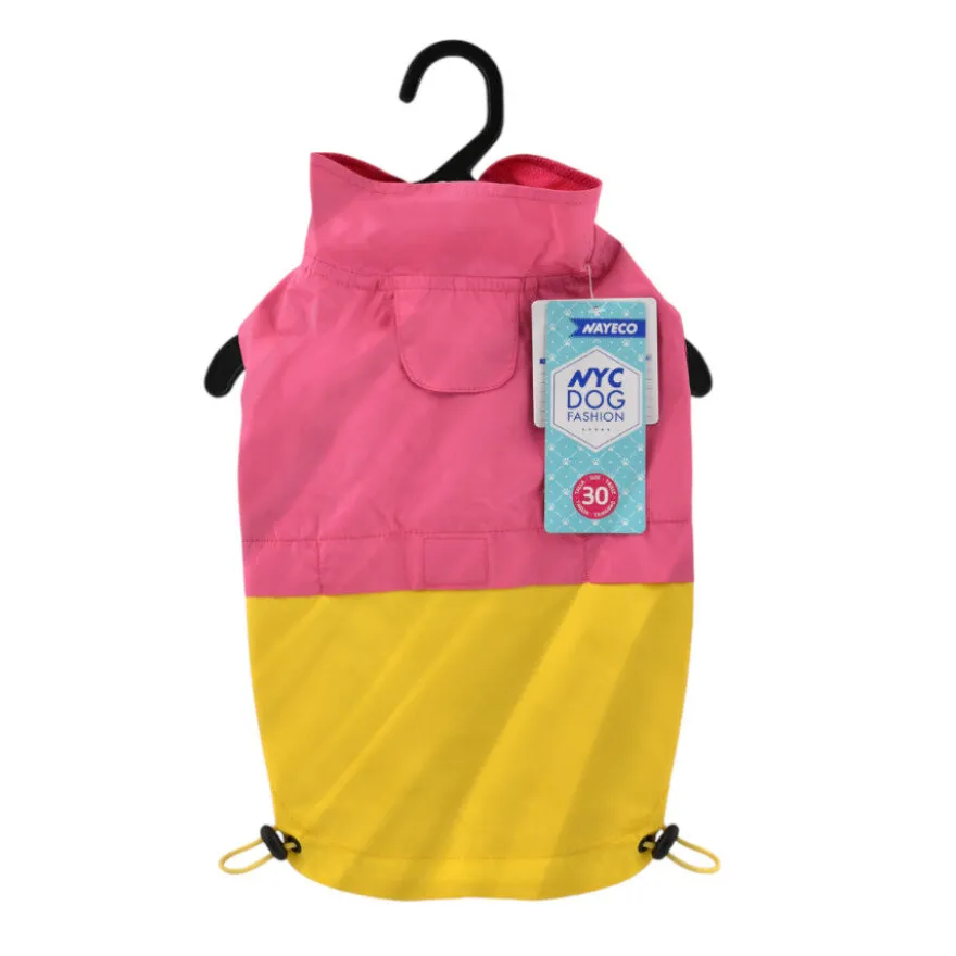Nayeco X-TRM Chubasquero Rosa y Amarillo para perros
