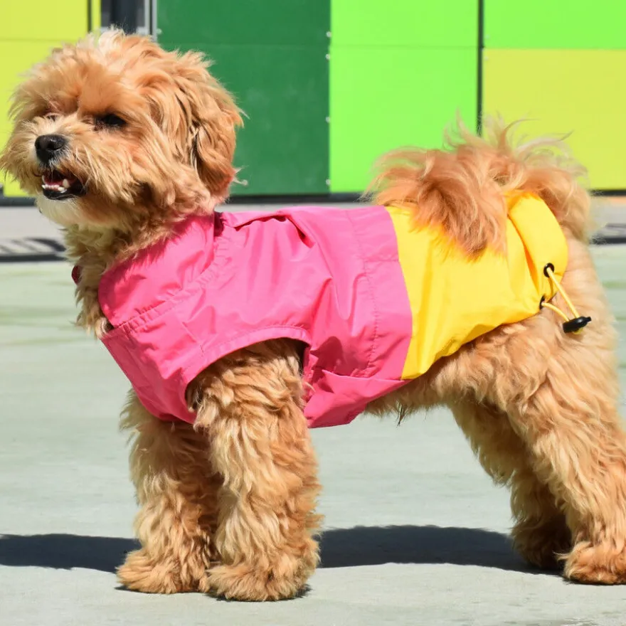 Nayeco X-TRM Chubasquero Rosa y Amarillo para perros