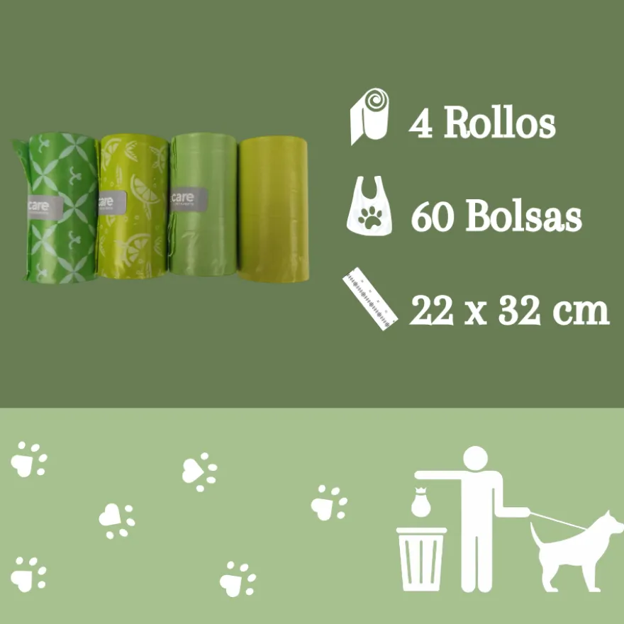 Nice Care Basic Bolsitas Rollos Limón para perros