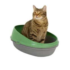 Nice Care Eco Bandeja Sanitaria Redonda Verde para gatos
