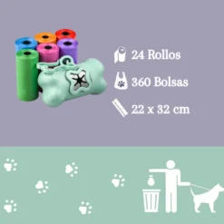 Nice Care Pack Dispensador Bolsitas Rollos para perros