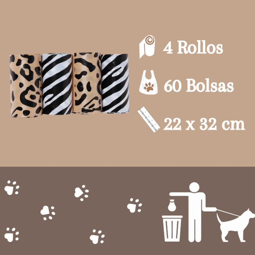 Nice Care Premium Bolsitas Print Rollos para perros