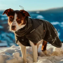 Non-stop Dogwear Abrigo de Lana Azul y Verde Oscuro para perros