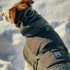 Non-stop Dogwear Abrigo de Lana Azul y Verde Oscuro para perros
