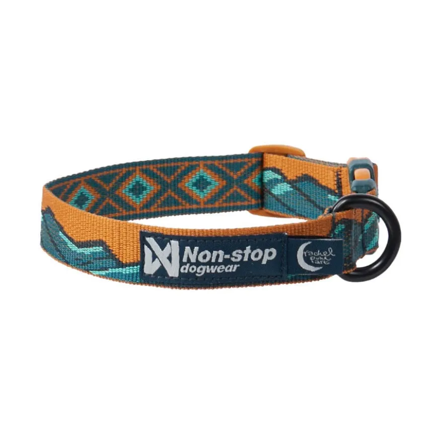 Non-stop Dogwear Collar Turquesa y Roble para perros