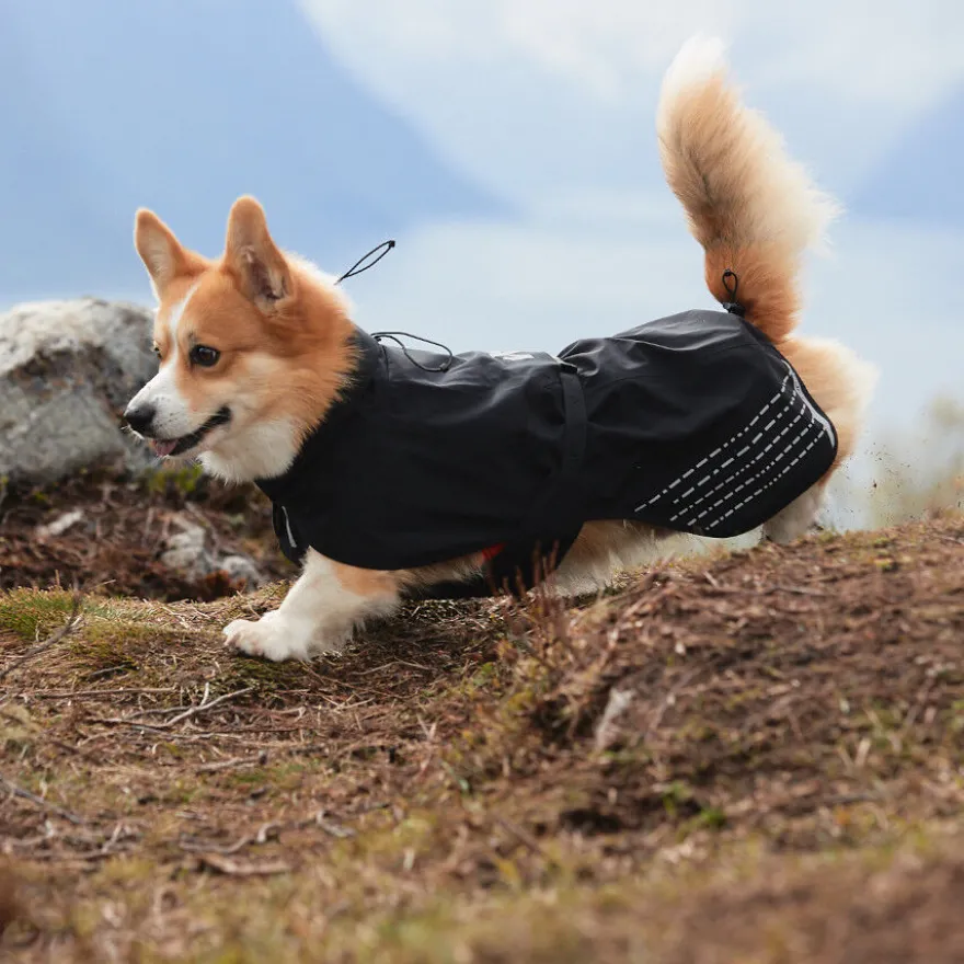 Non-stop dogwear Fjord Chubasquero Impermeable Negro para perros