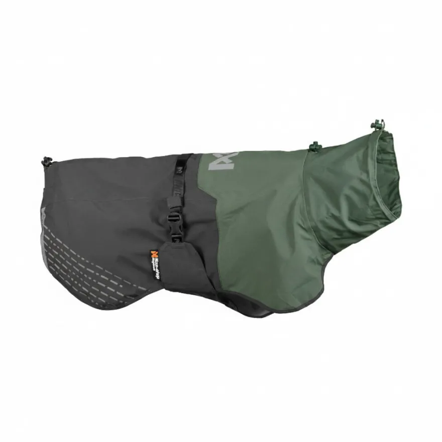 Non-stop dogwear Fjord Chubasquero Impermeable Negro y Verde para perros