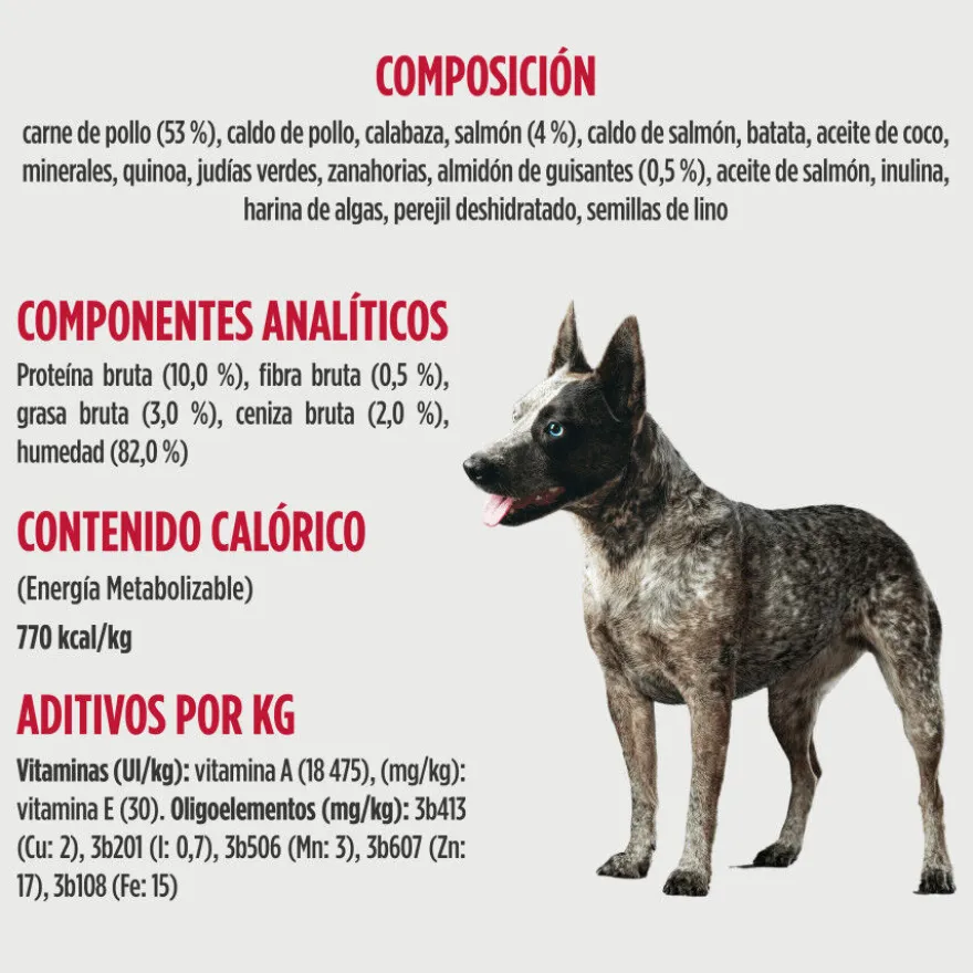 Nulo Estofado de Pollo y Salmón en Caldo Lata para perros