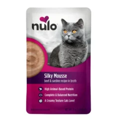 Nulo Mousse Cremoso de Ternera y Sardinas sobres para gatos