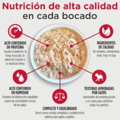 Nulo Pollo y Cangrejo desmenuzados con Gambas lata para gatos