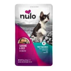 Nulo Sardina y Ternera en caldo sobres para gatos