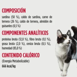 Nulo Sardina y Ternera en caldo sobres para gatos