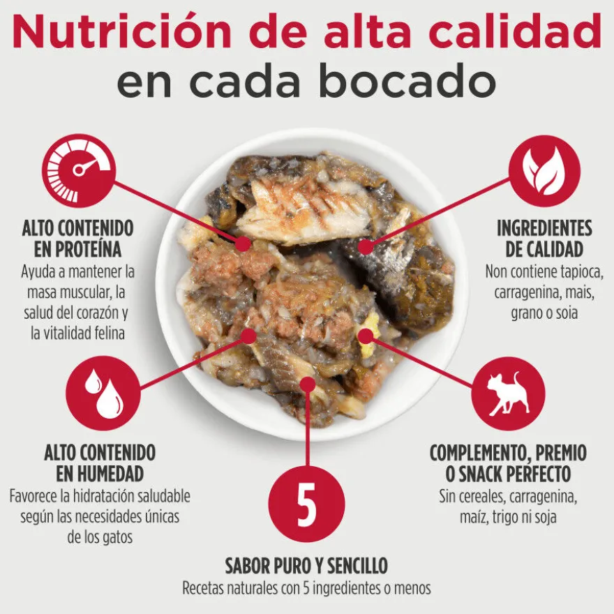 Nulo Sardina y Ternera en caldo sobres para gatos