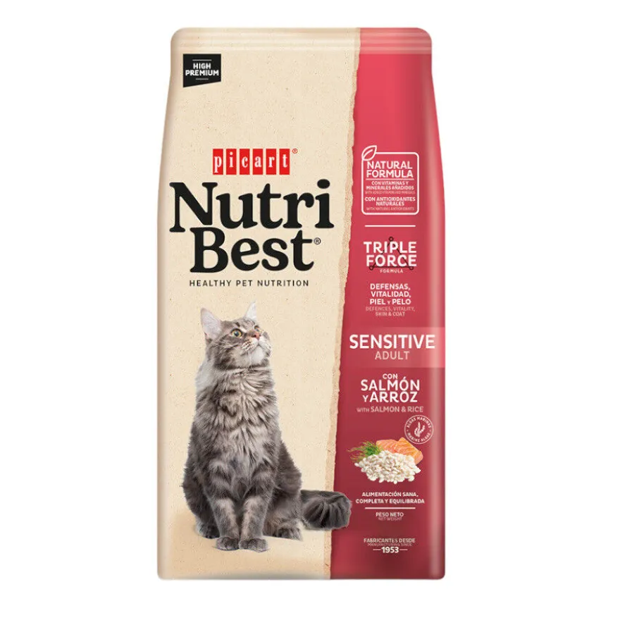 Nutribest Adult Sensitive Salmón y Arroz pienso para gatos