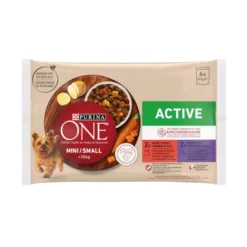 One Adult Mini Small Active Buey y Pato en Salsa sobre para perros
